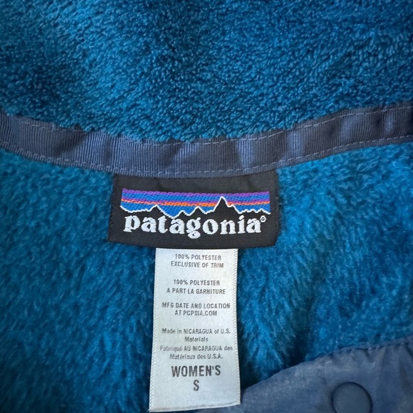 Patagonia Teal Blue Women's Fleece Pullover - Picture 3 of 3